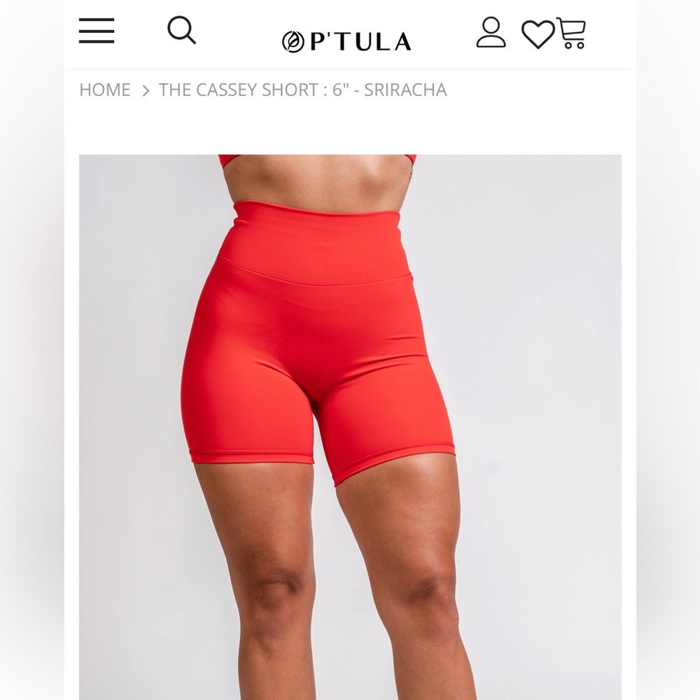 PTula Cassey biker short 6”. Small